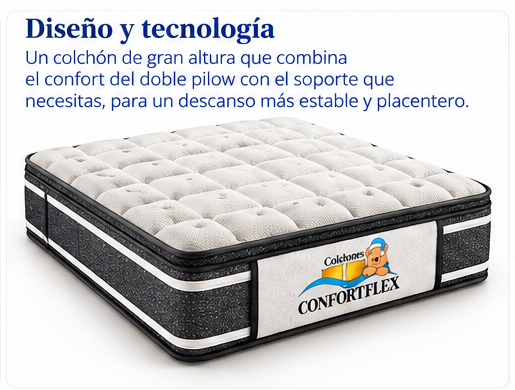 Colchón Soft Doble Pilow — Confortflex