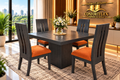 Comedor Roma 4 puestos - Madera entamborada con sillas tapizadas | Confortflex